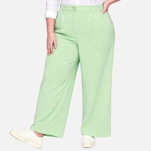 Studio by Torrid Mint Green Wide Leg Pleated Trousers Plus Size 2X XXL Soft Girl